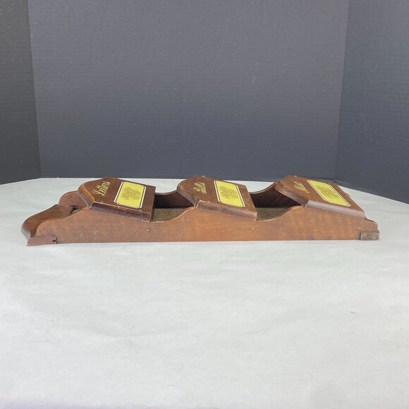 Vintage Retro Wood Wall Mount Letters Bills Misc Key Hook Organizer - Picture 8 of 12